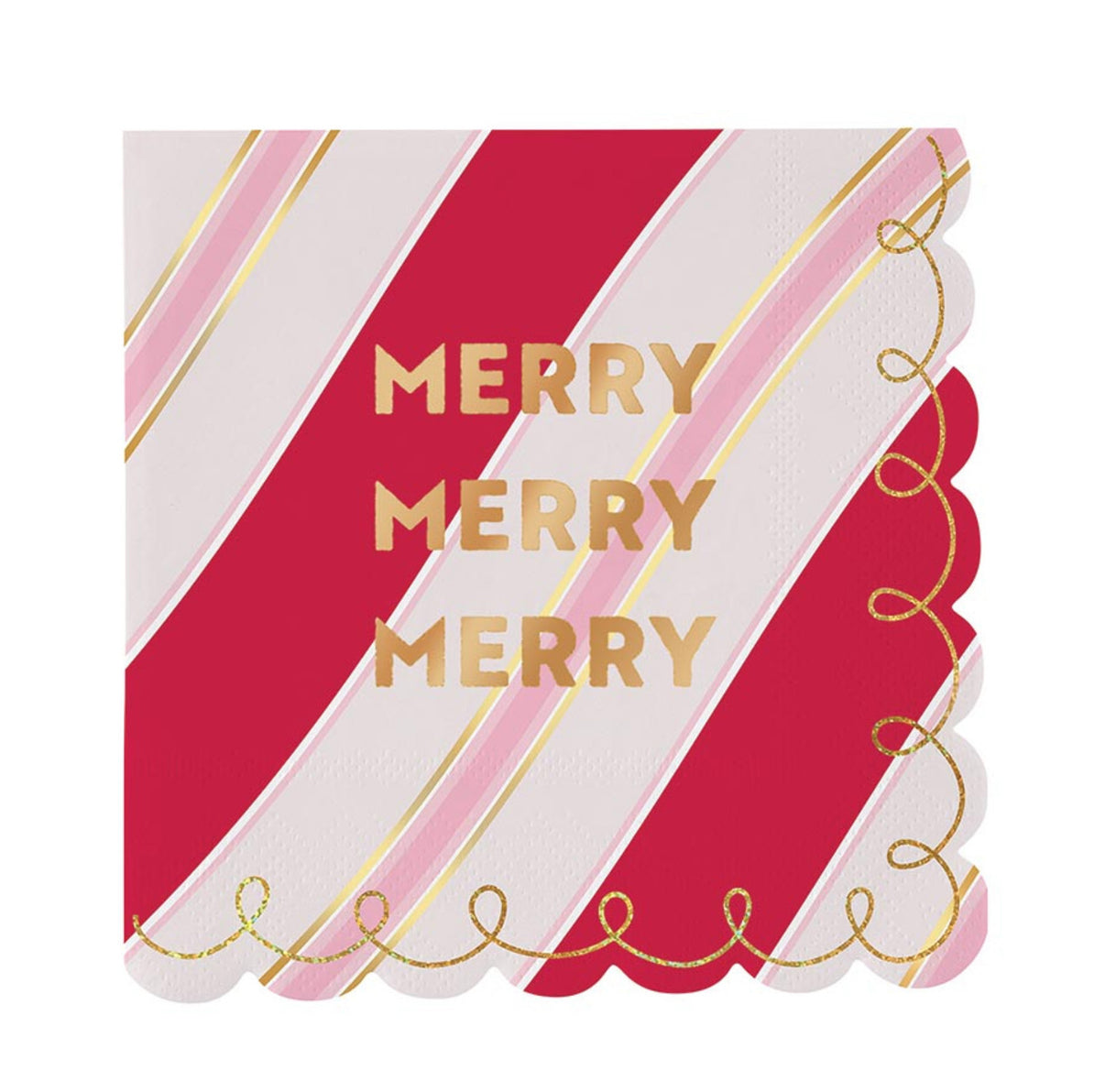 Merry Gold Foil Cocktail Napkin