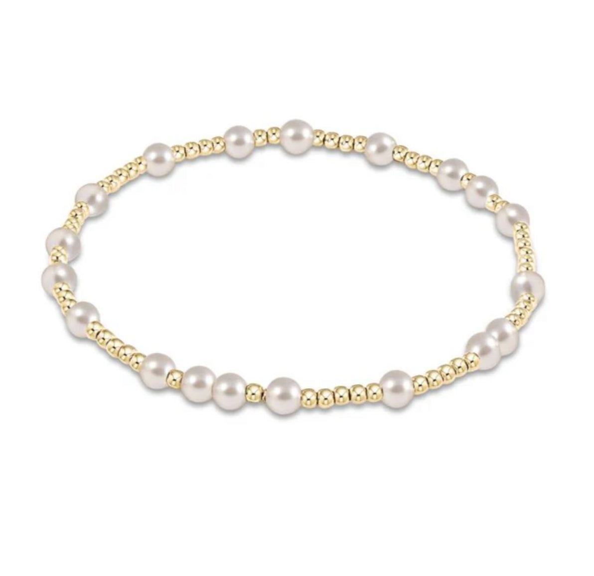 Extends Hope Unwritten 4mm Bead Bracelet- Pearl