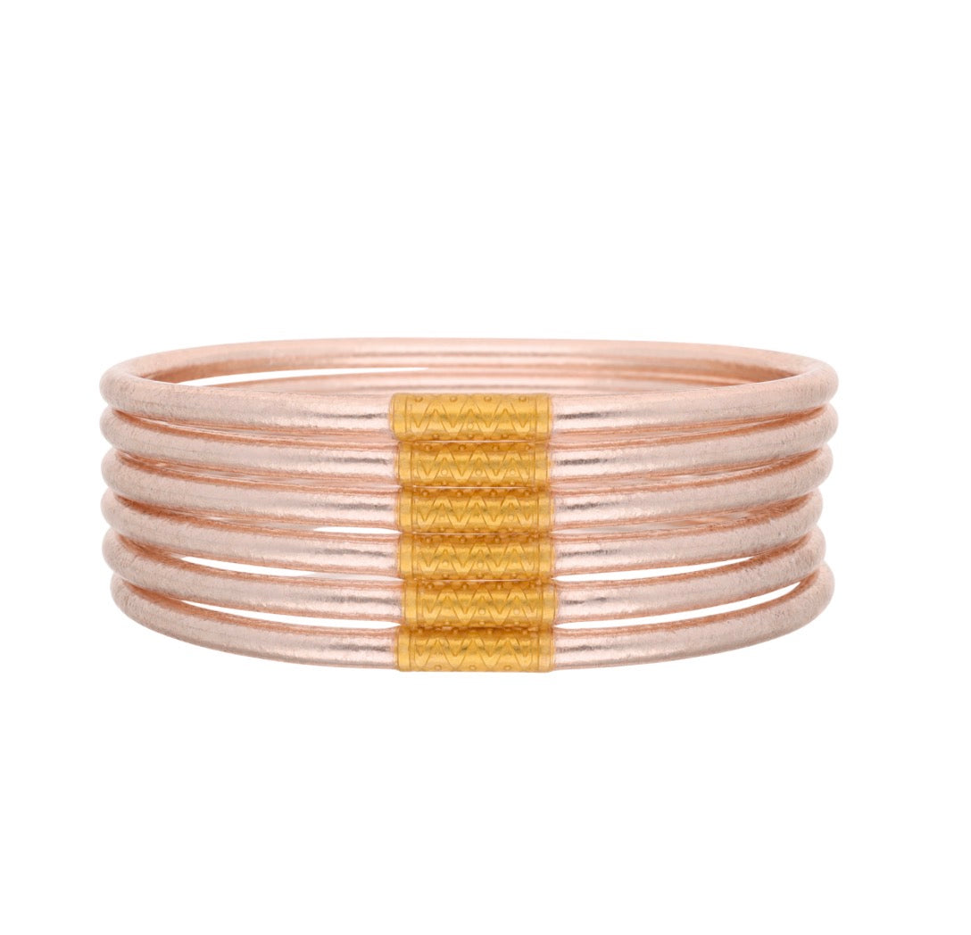 Champagne Lumine All Weather Bangles®, set of 6