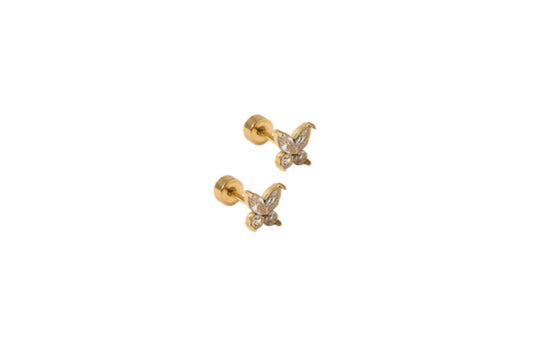 Screwback Stud Earrings - Lynn Butterfly