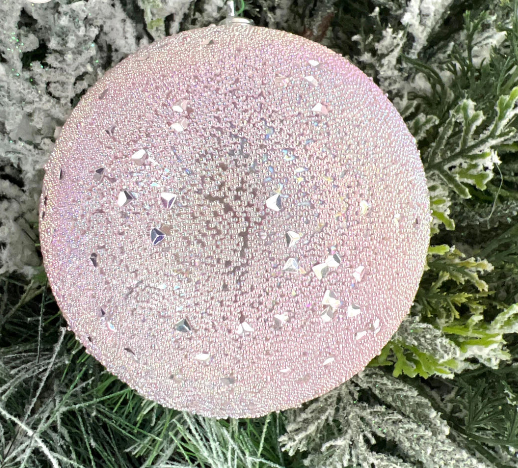 Festive Frost Ornament- Light Pink
