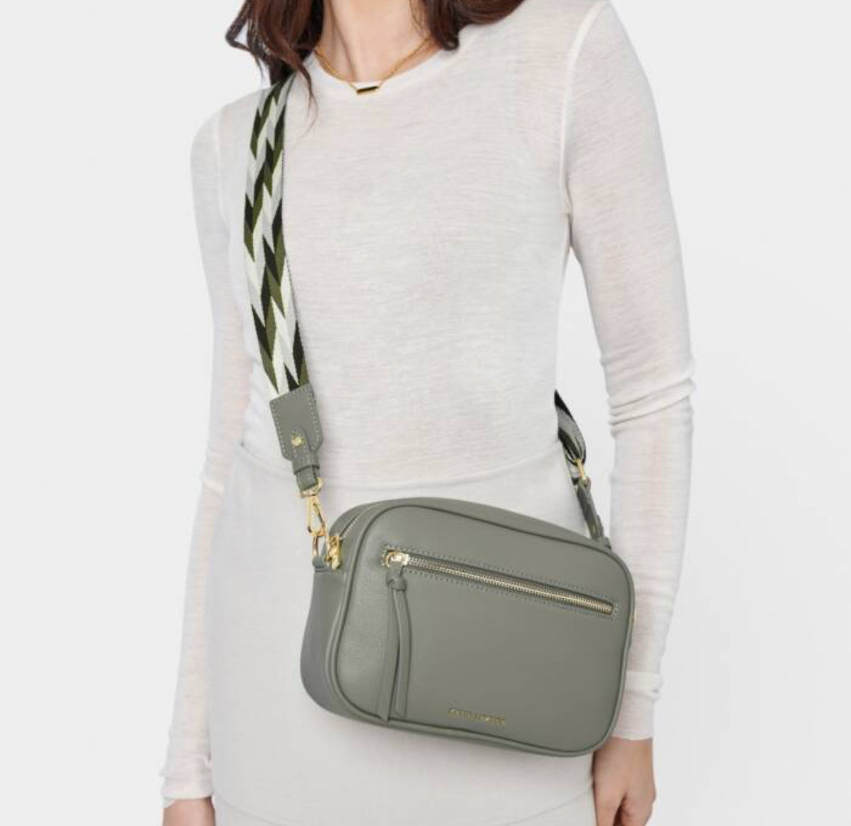 Hallie Crossbody Bag- Graphite Green