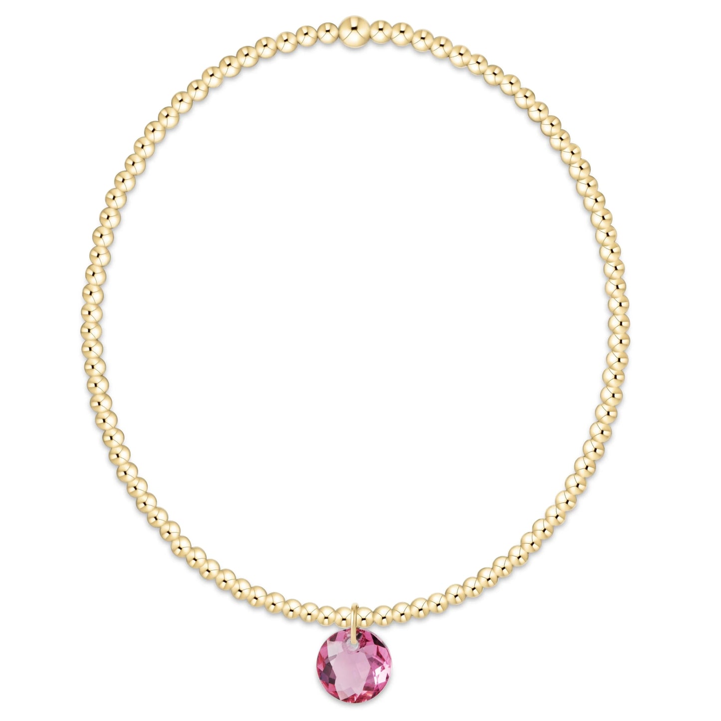 classic gold 2mm bracelet - reflection small charm - 10