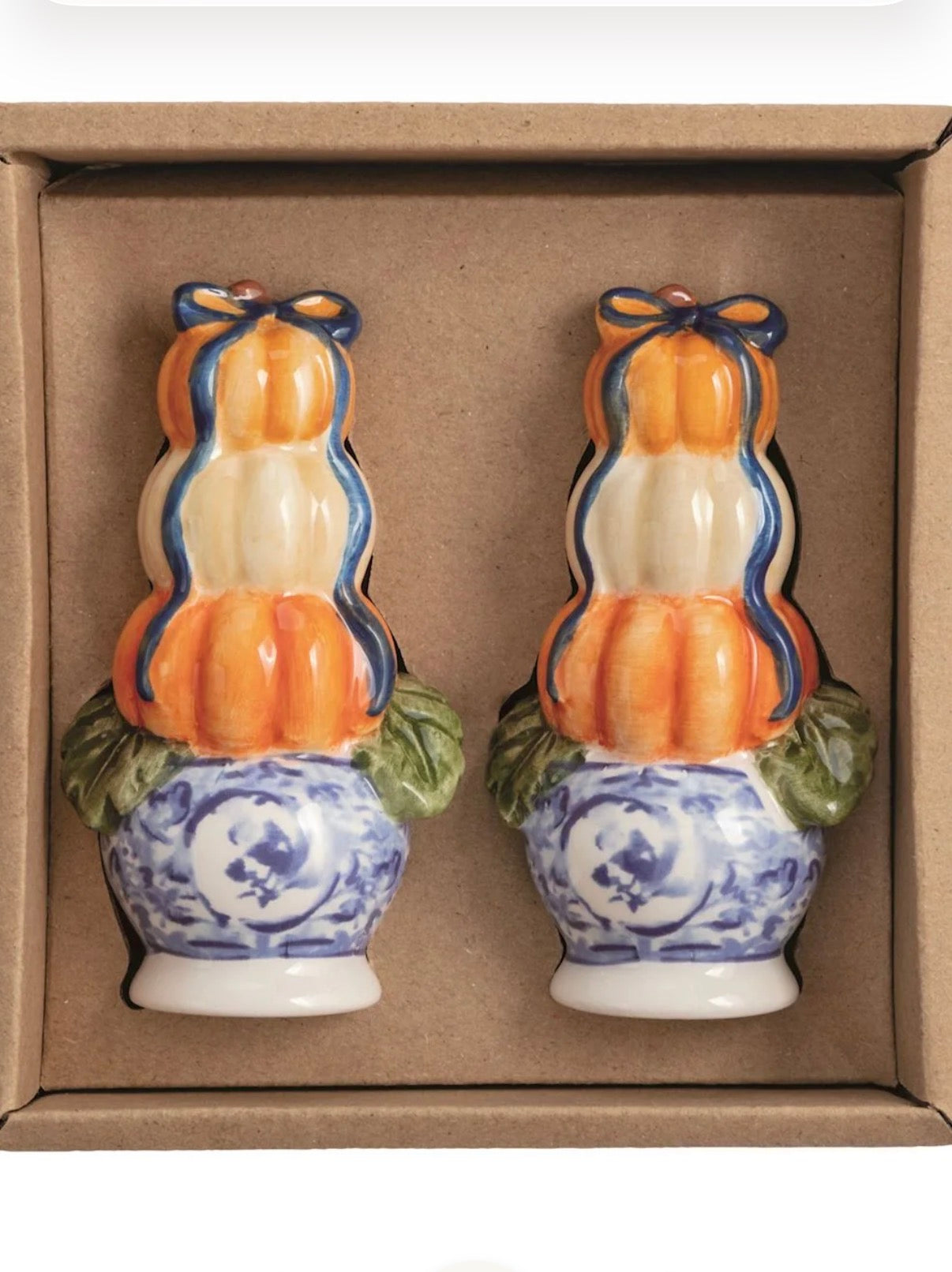 Topiary Pumpkin Salt and Pepper Shakers