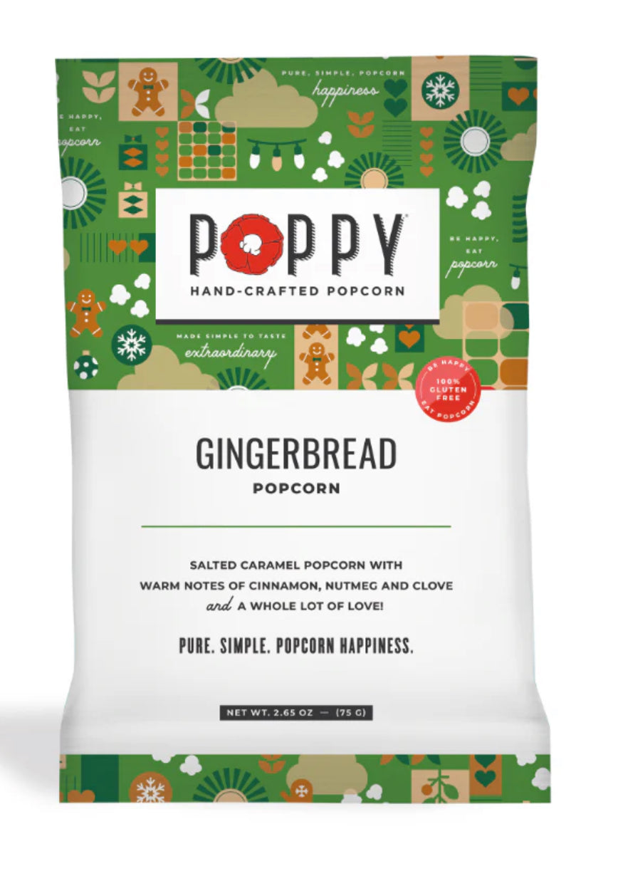 Gingerbread Popcorn Snack Bag