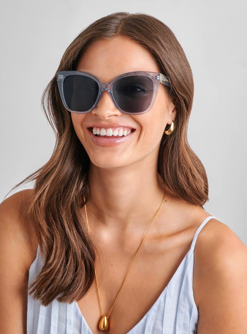 Mykonos Sunglasses- Blue Transparent