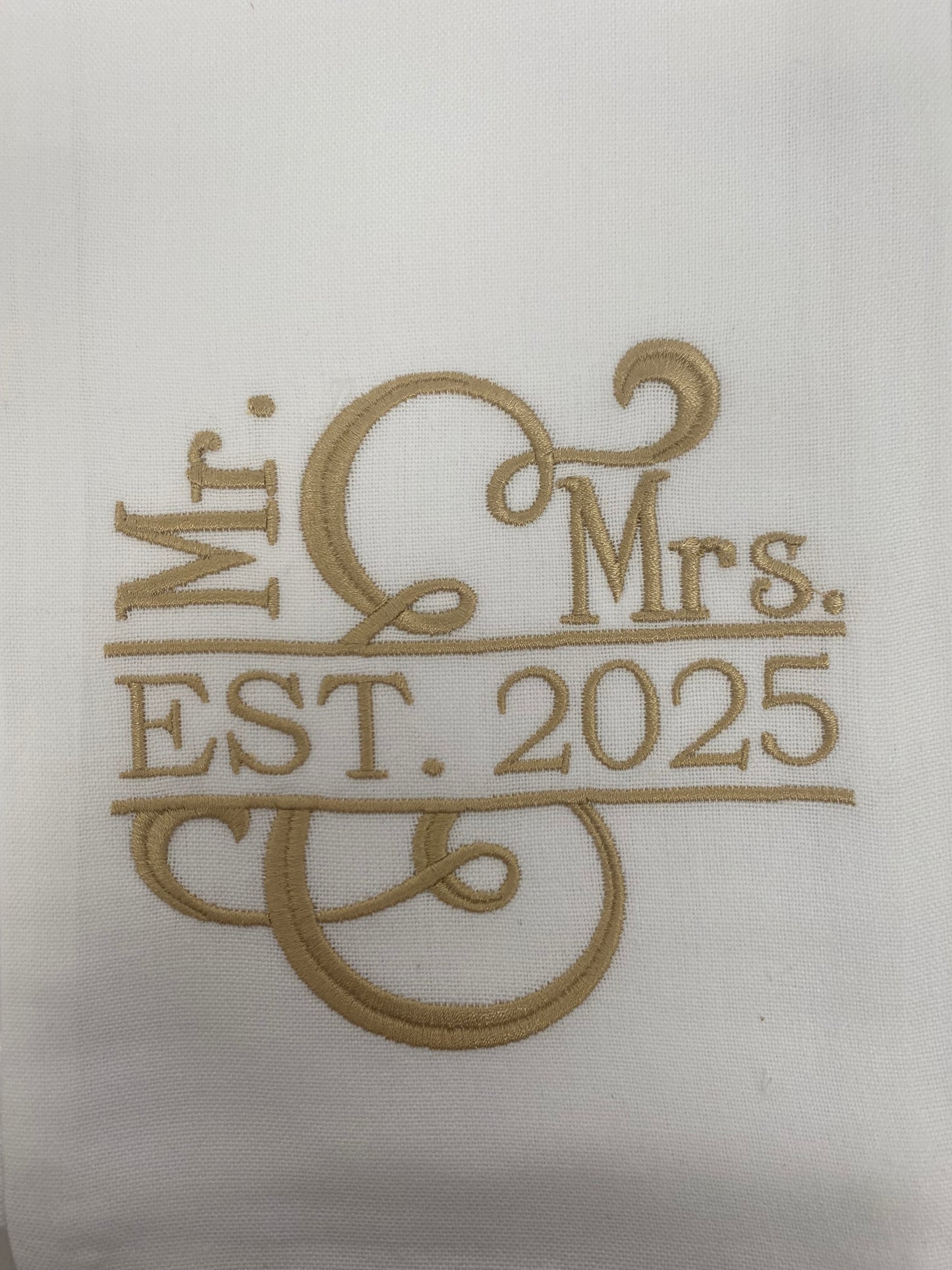 Mr & Mrs 2025 Tea Towel