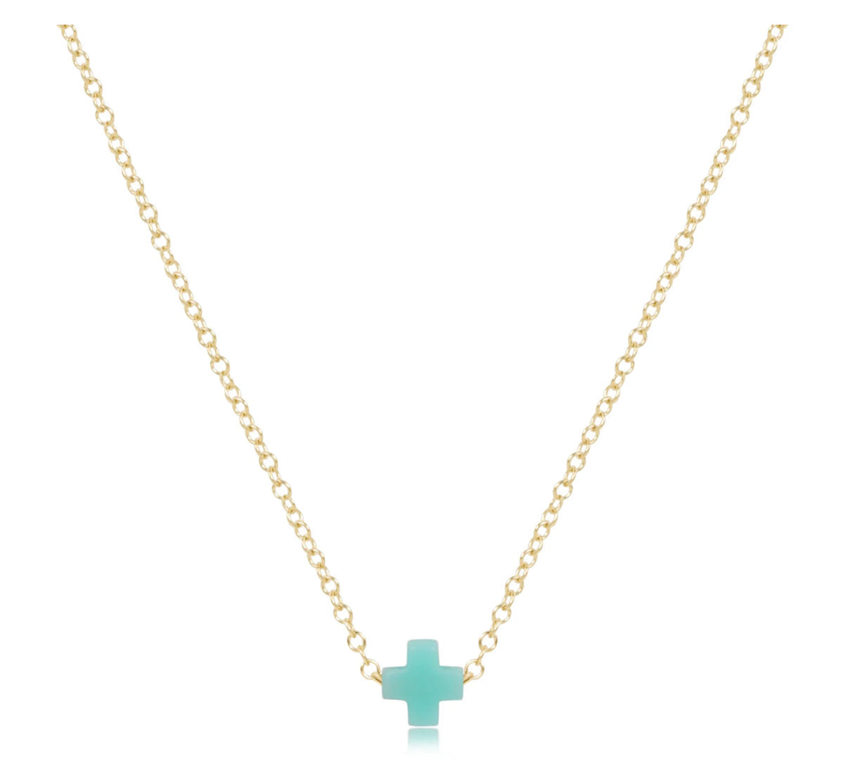 16” Necklace Gold Signature Cross- Mint