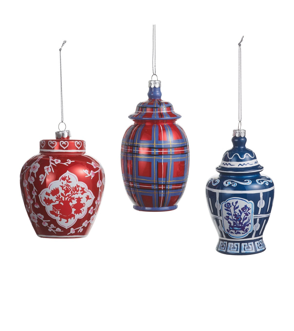 Dressed in Plaid Chinoiserie Ornament