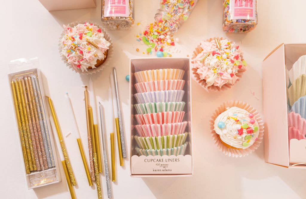 Birthday Candles: White and Gold