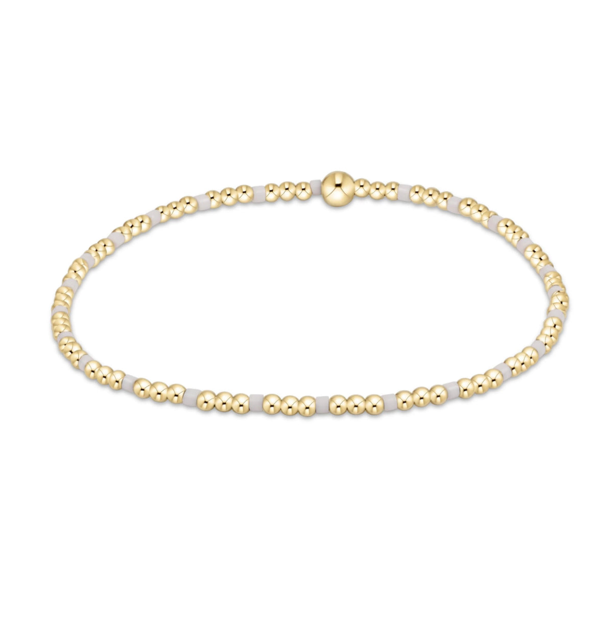egirl Hope Sincerity Pattern 2mm Bead Bracelet - white