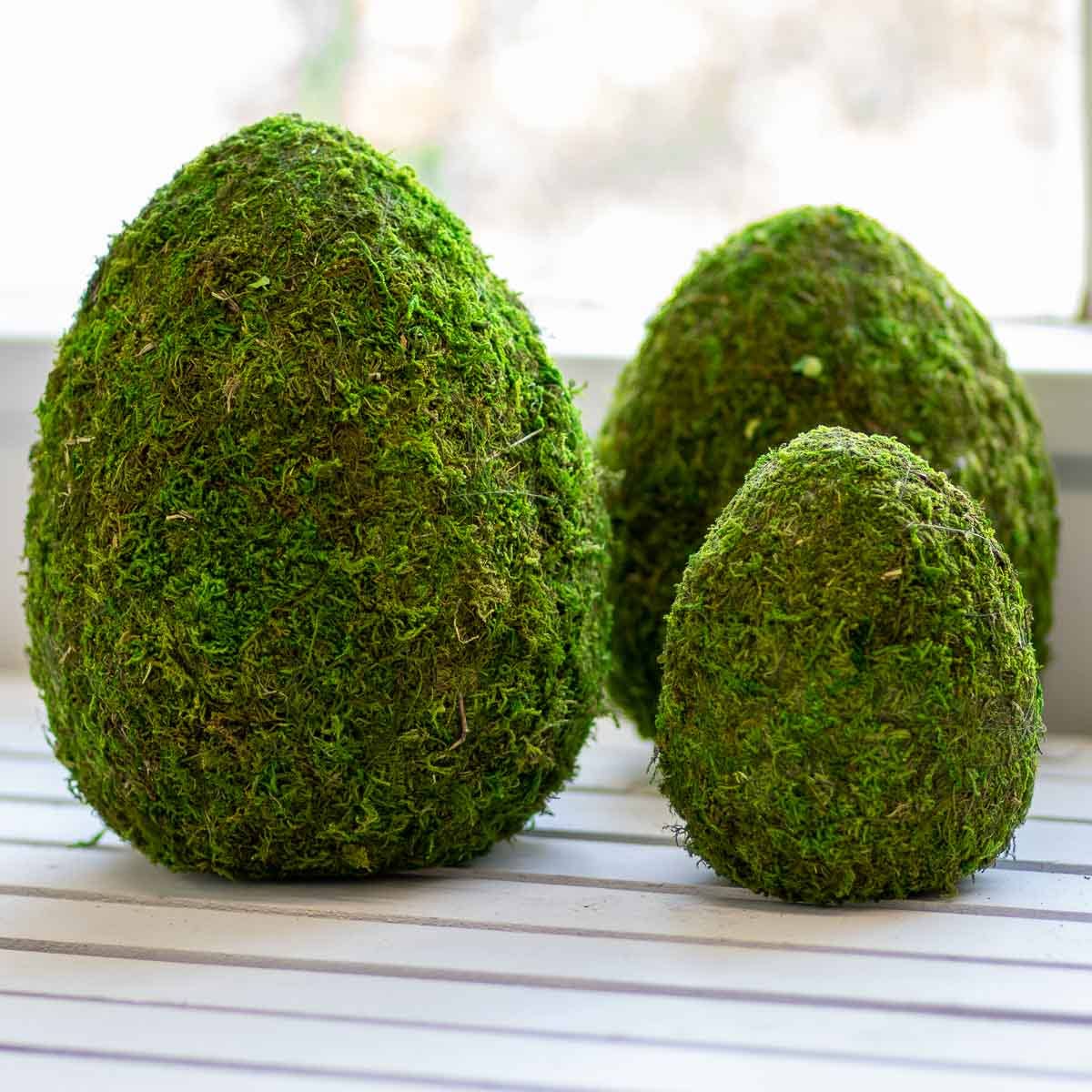 Moss Egg Decor Green 6.5"