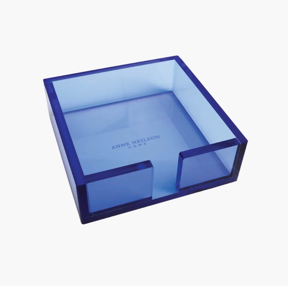 BLUE ACRYLIC COCKTAIL NAPKIN TRAY