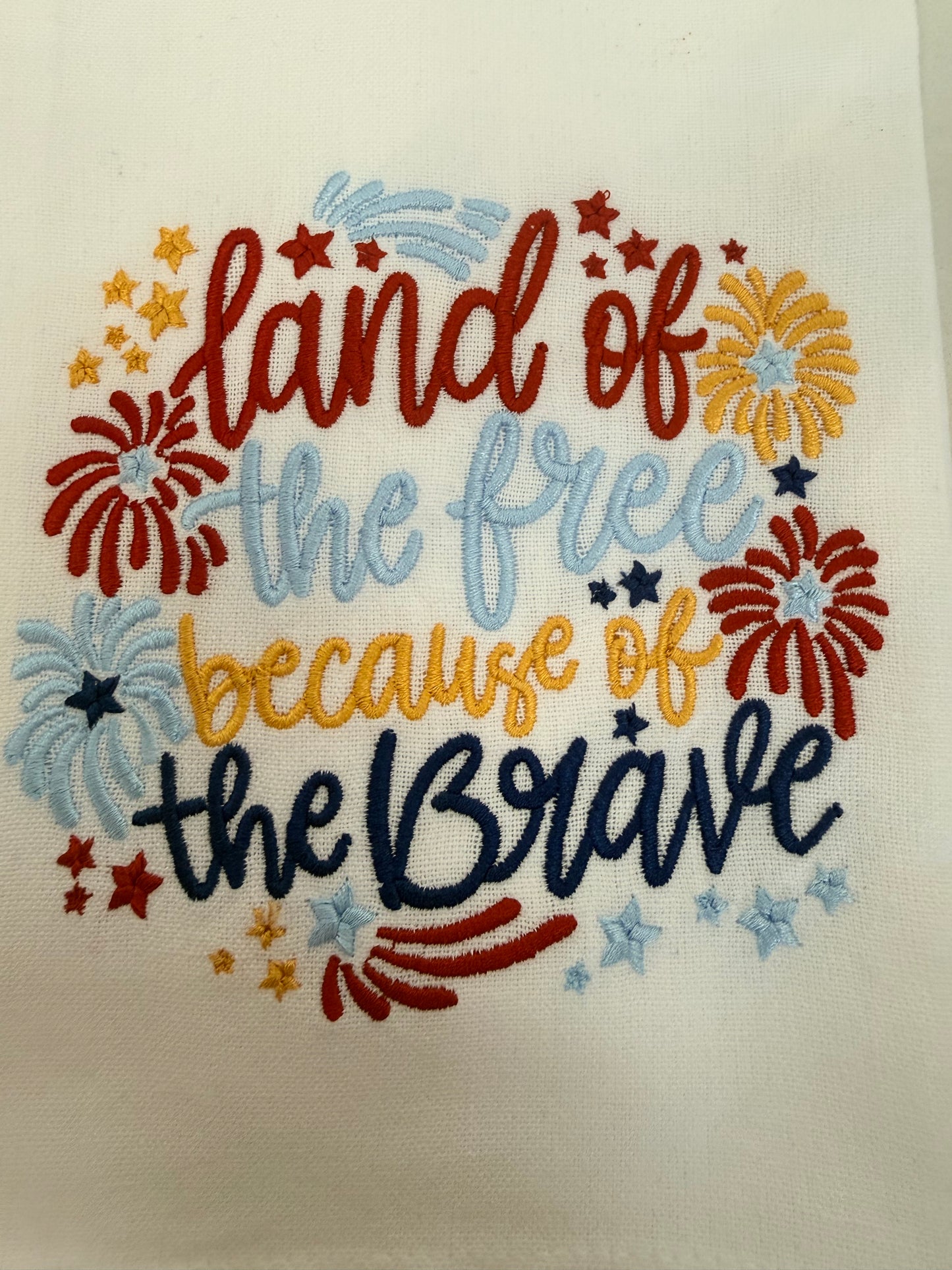 Land of the Free Tea Towel