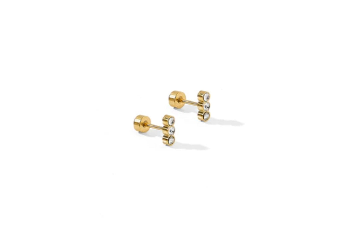 Screwback Stud Earrings - Poppy