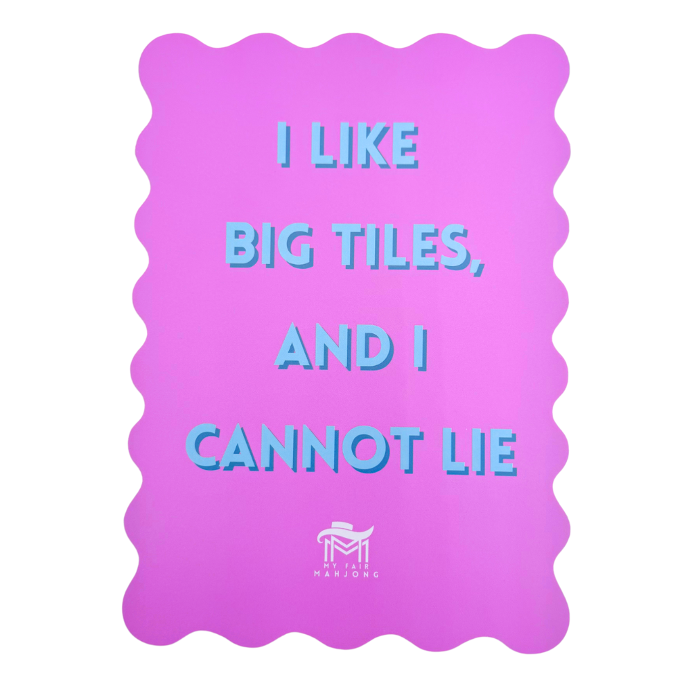 MAHJONG SHUFFLE CARD | Scalloped Edges & Bright Colors | Sized to Store with Mahjong League Cards: 09-BLUE- DONT LET FRIENDS SKIP