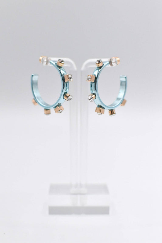 Smith & Co. Metallic Metal Hoop - Blue