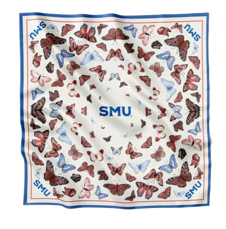 SMU SQUARE SILK SCARF