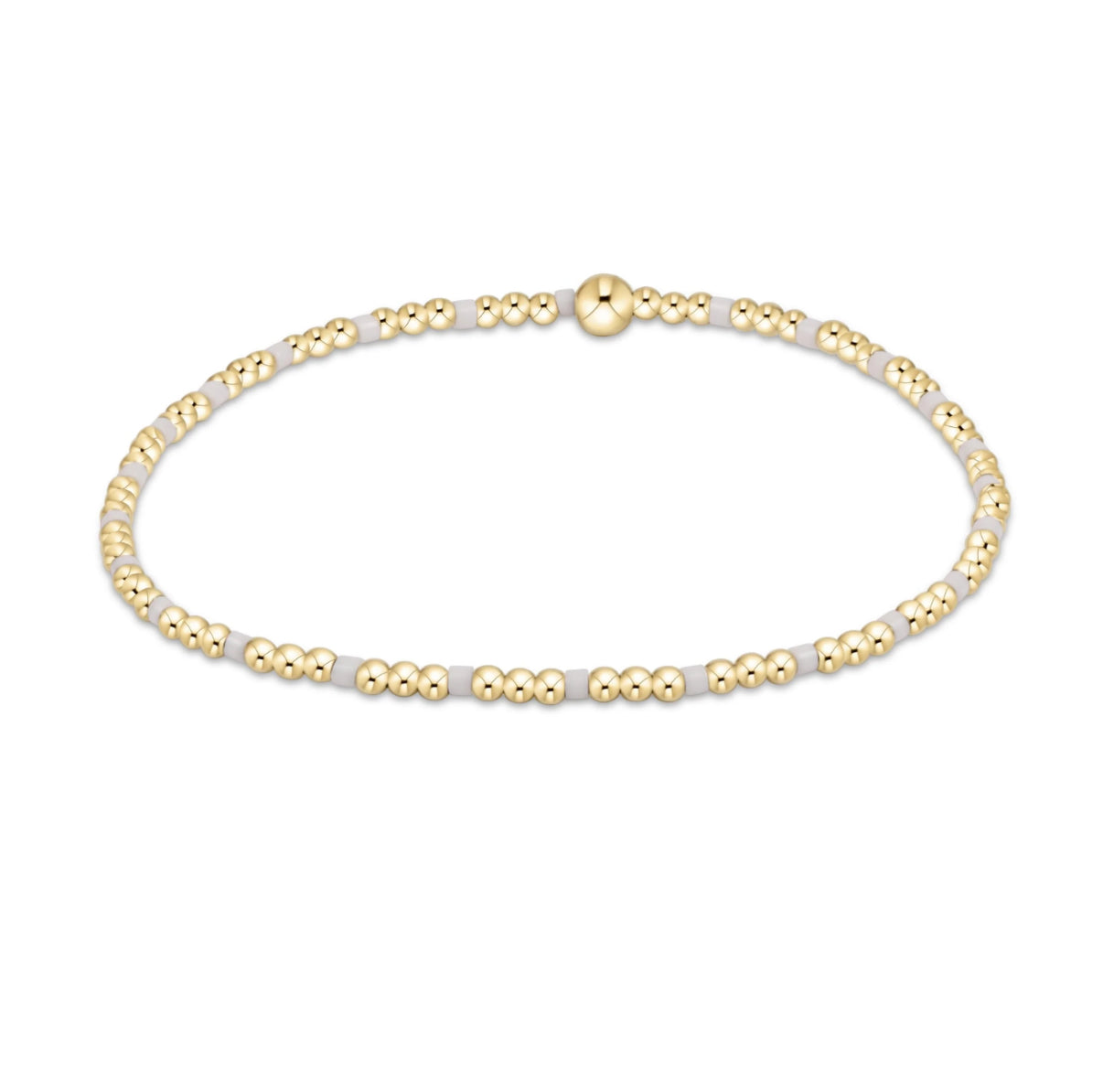Hope Sincerity Pattern 2mm Bead Bracelet - white