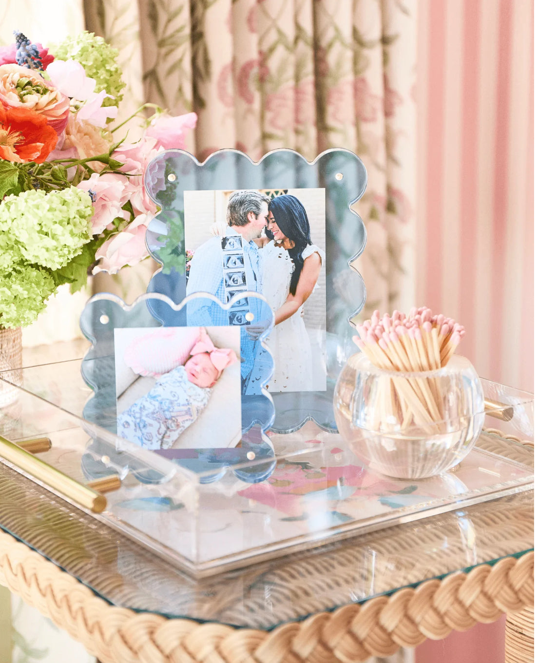 Mini Neon Blue Acrylic Picture Frame