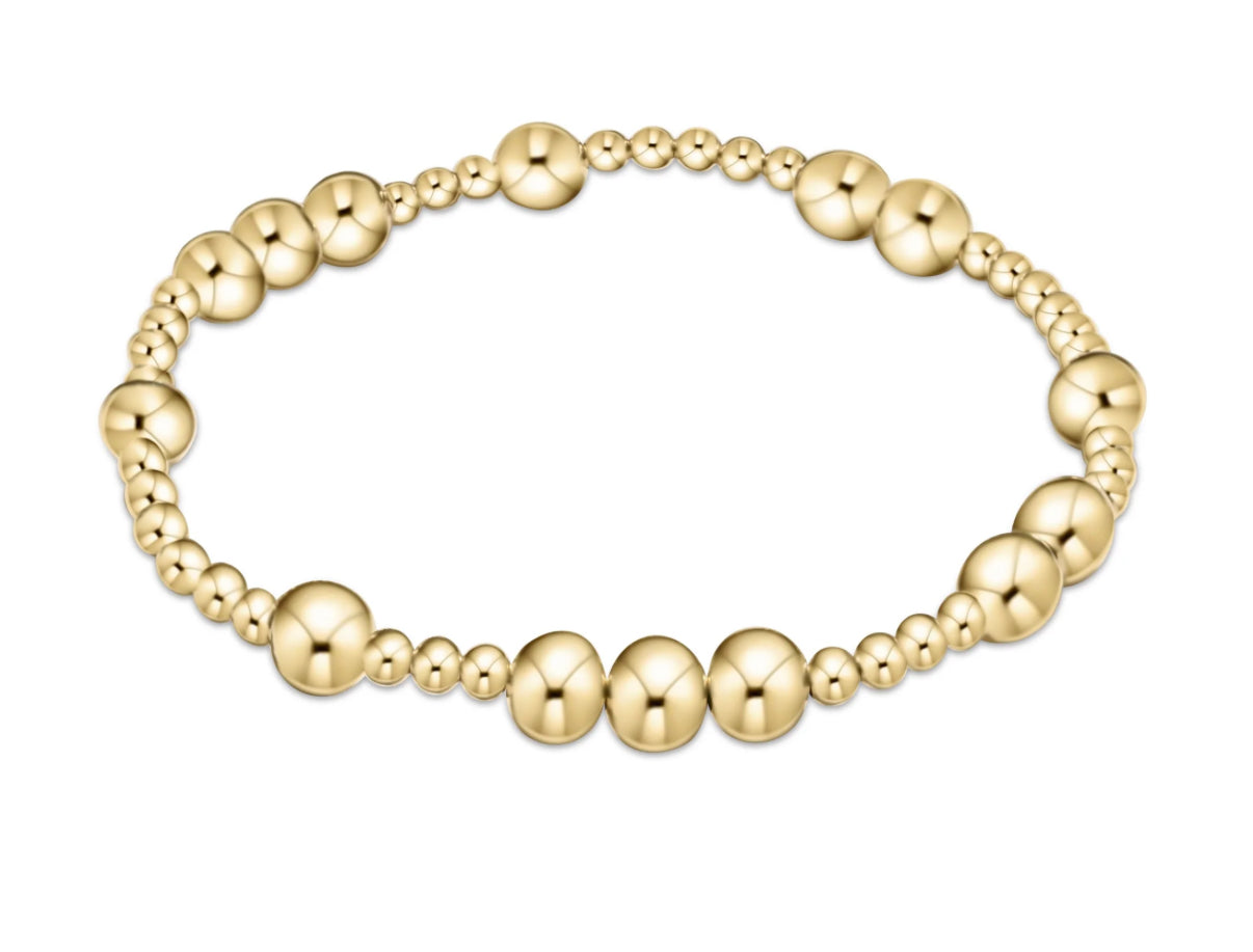 Hope Unwritten 6mm Bead Bracelet- Gold