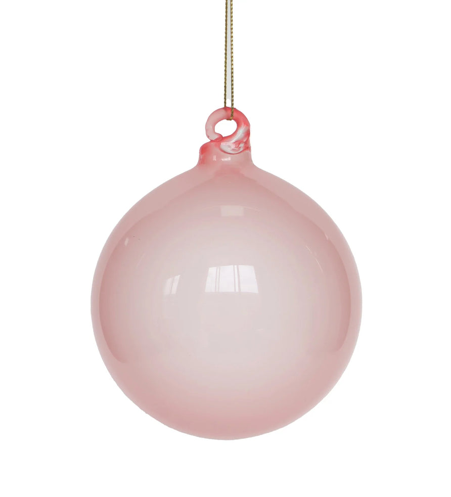 Illume Glass Ornament- Blush 5”