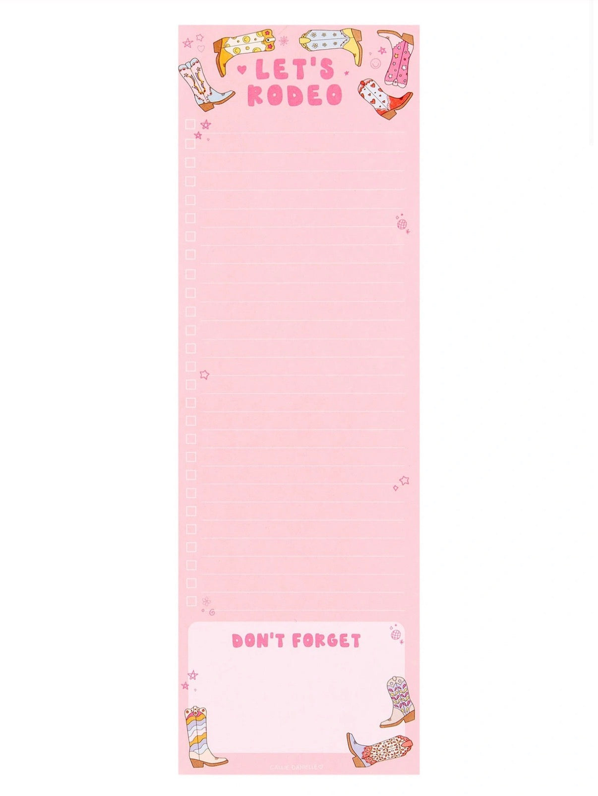 Let's Rodeo Western Notepad