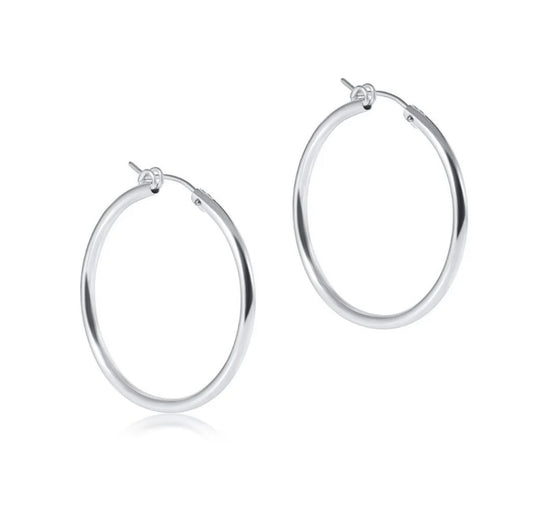 round sterling 1.25" hoop - smooth