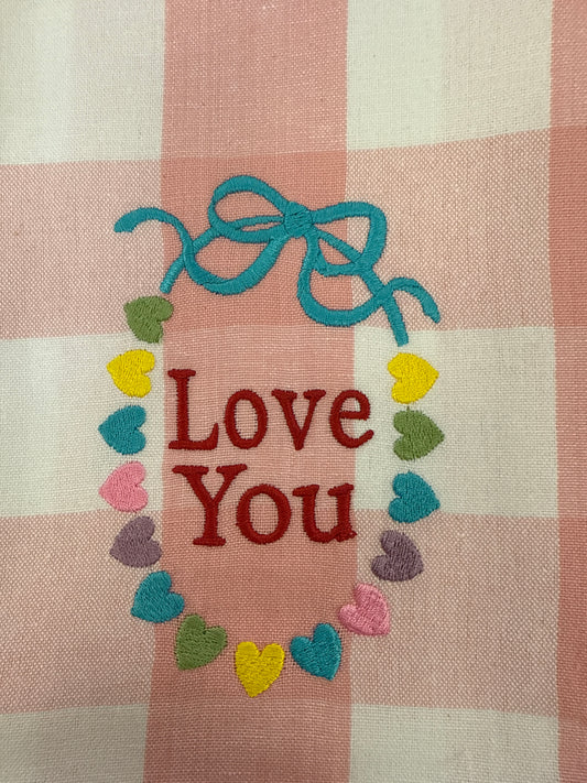 Love You Tea Towel