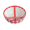 Red Check Christmas Bow Bowl