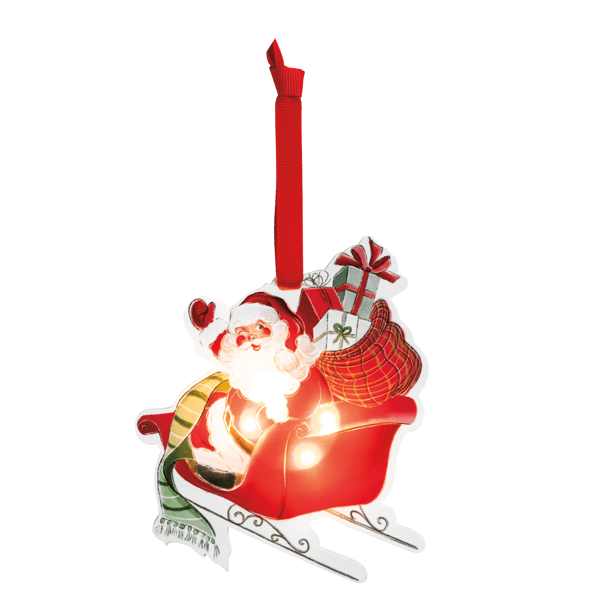 Acrylic LED Santa Ornament