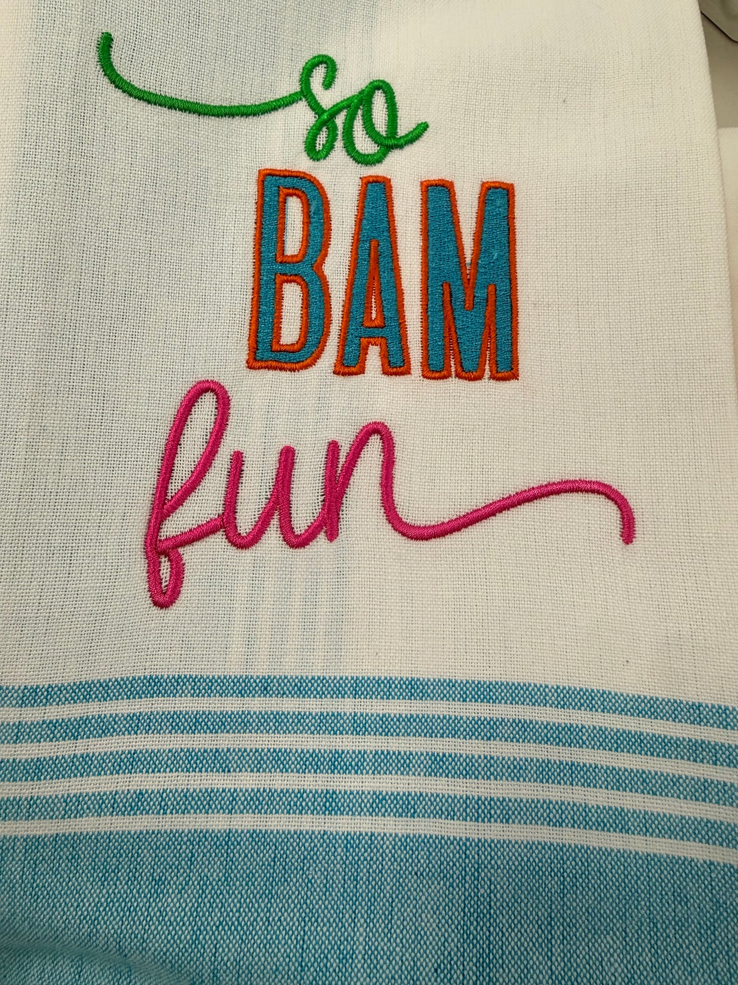 So Bam Fun Tea Towel
