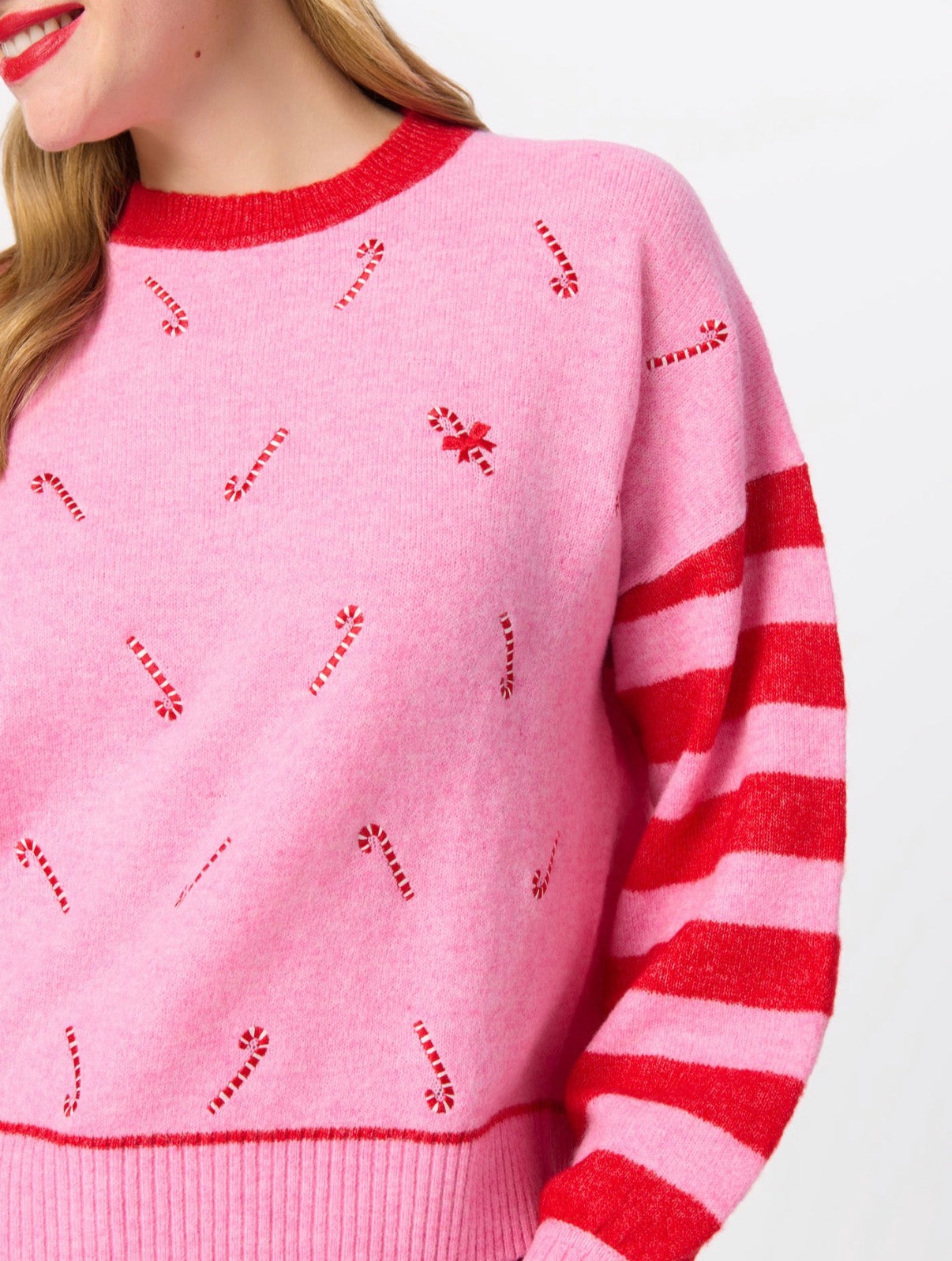 Candy Cane Relaxed Sweater