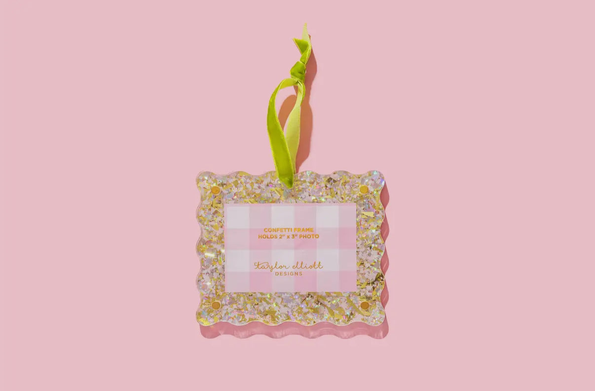Acrylic Confetti Frame Ornaments