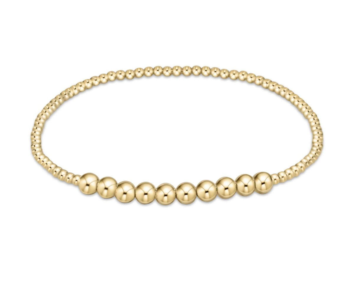 Classic Gold Beaded Bliss 2mm Bead Bracelet- 4mm