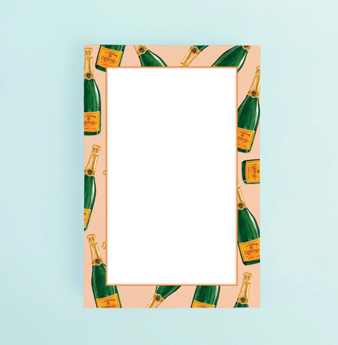 Champagne Bottles - Orange Notepad