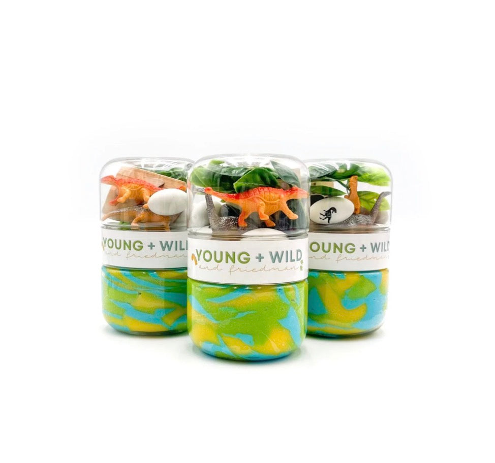 Dinosaur Grab & Go Dough Jar