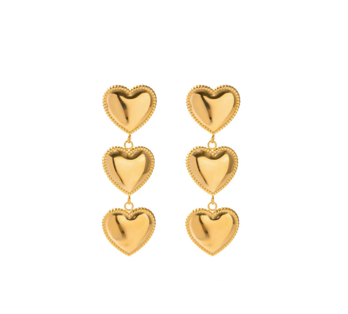 Triple Heart Studs