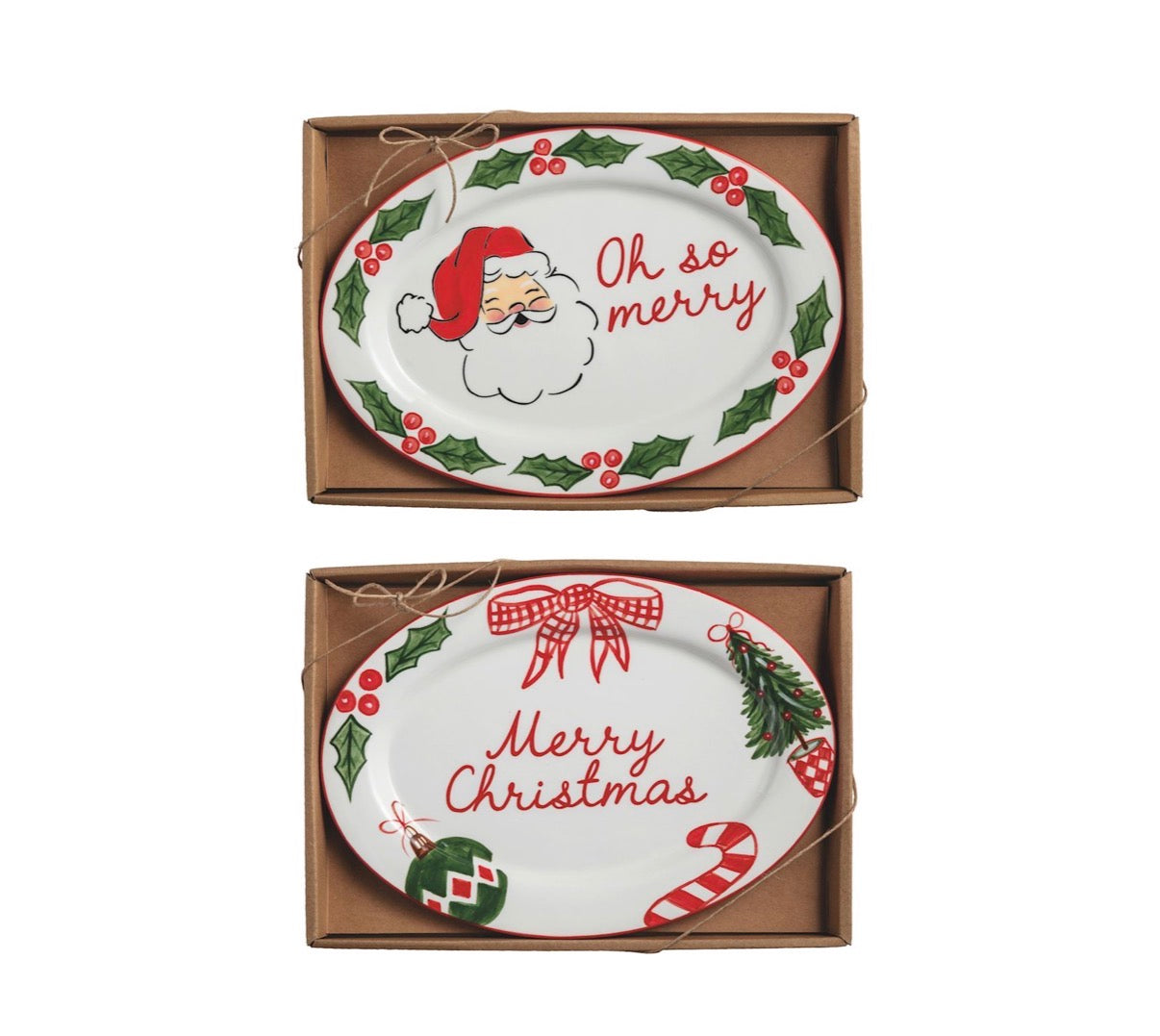 Bow and Santa Sentiment Tray