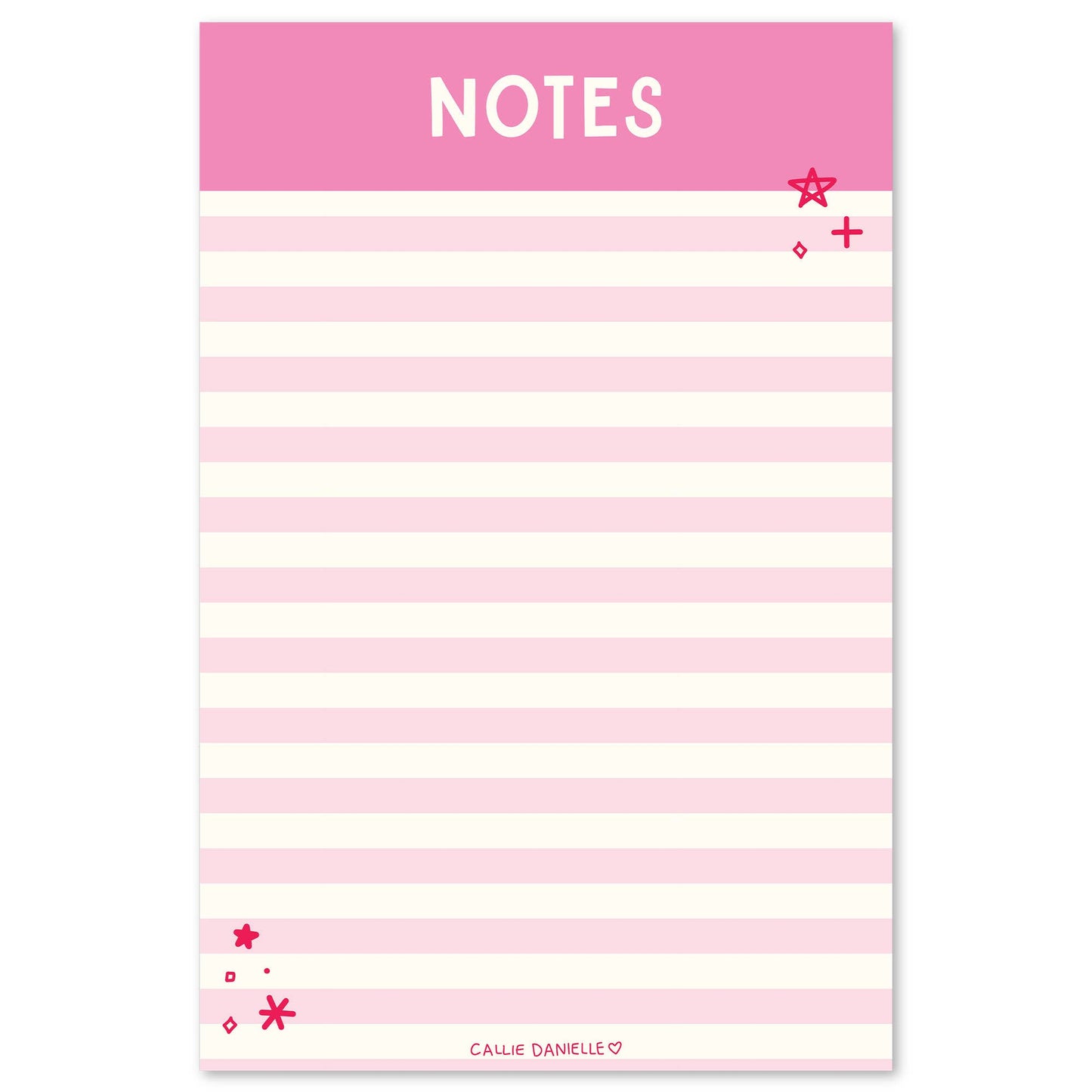 Pink Striped 4x6 Notepad