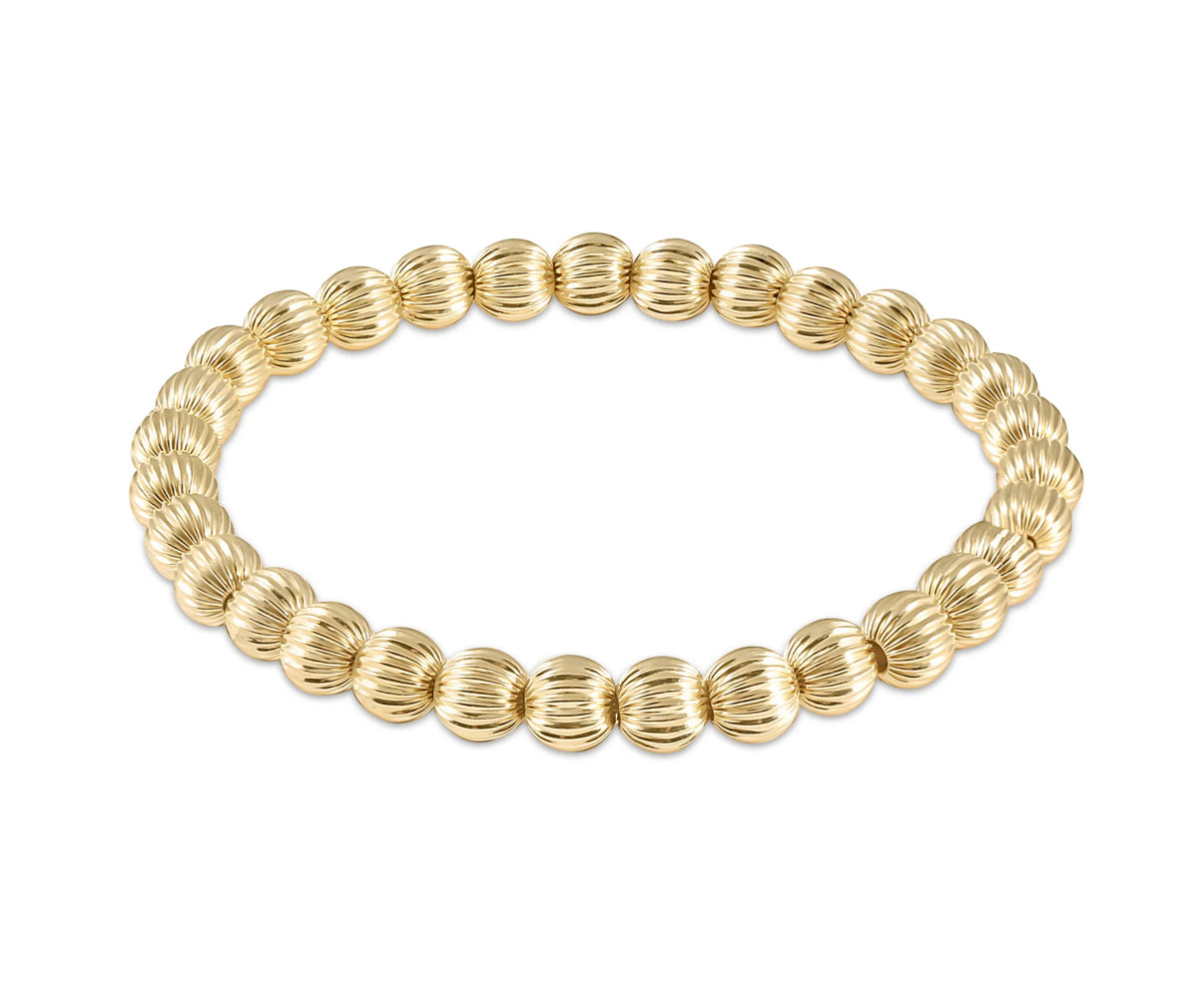 Dignity Gold 6mm Bead Bracelet- Gold