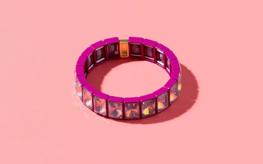 Spring Enamel Stretch Bracelet - Estelle