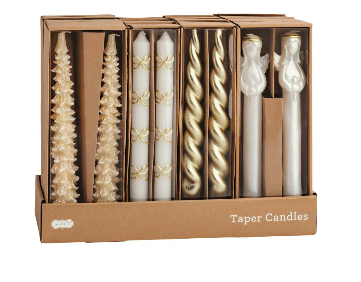 Gold Christmas Taper Candles