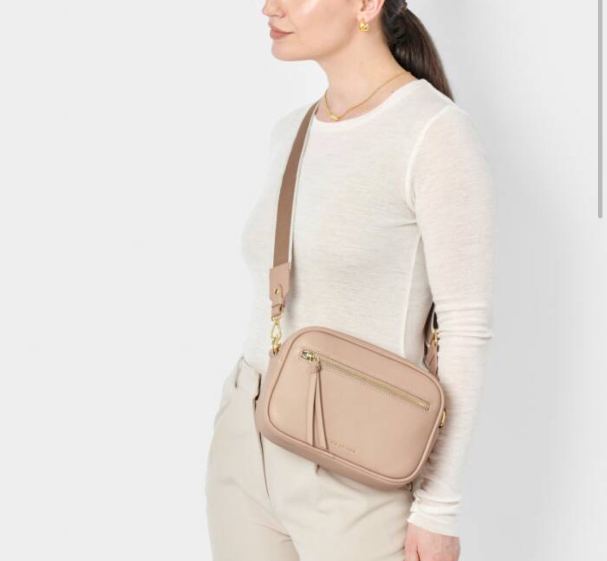 Hallie Crossbody Bag- Nude Pink