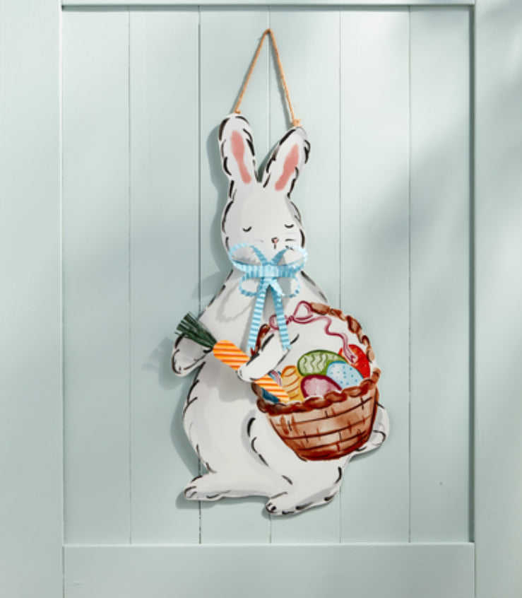Tin Bunny Door Hanger