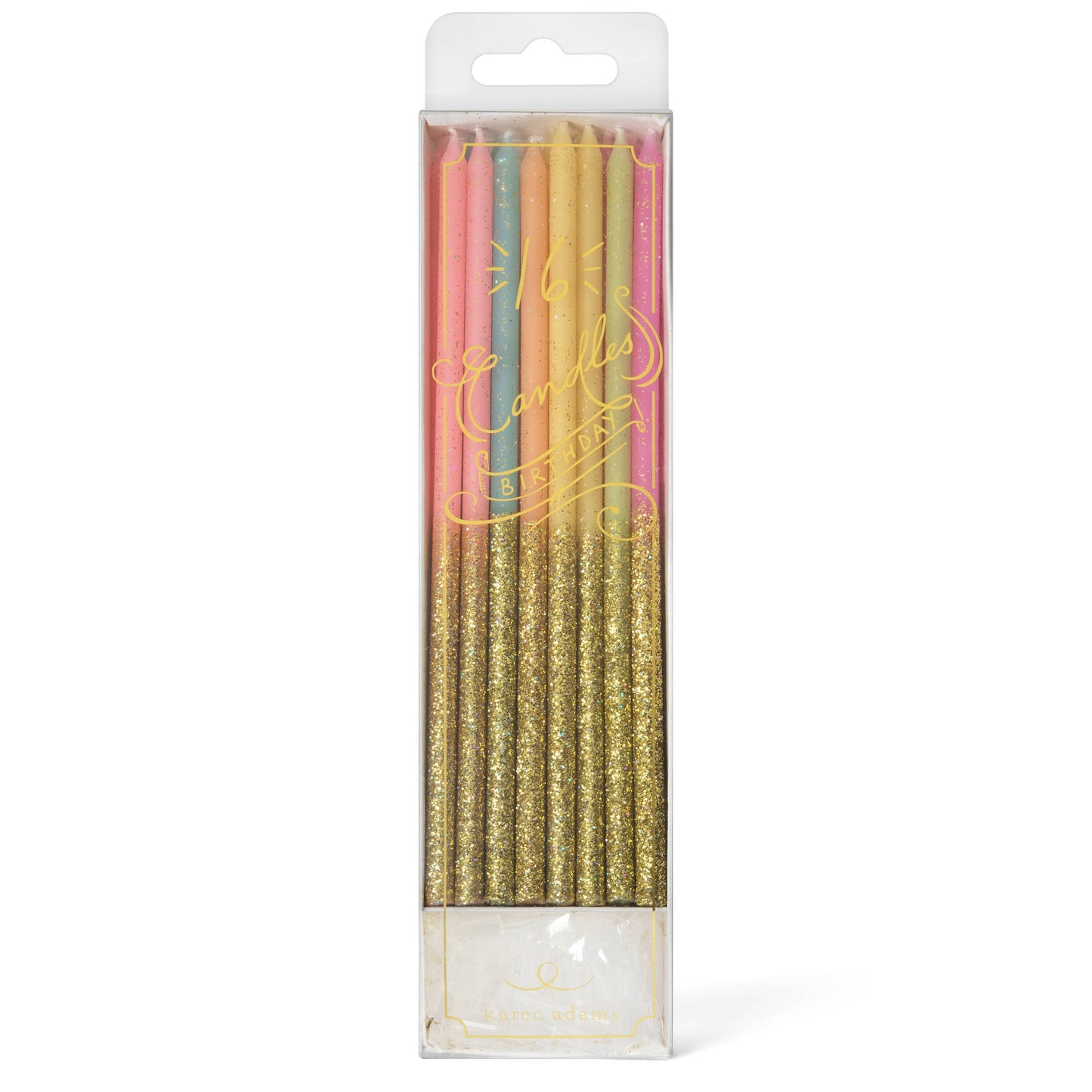 Birthday Candles: White and Gold
