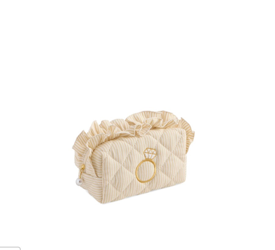 Ruffle Bling Small Zip Pouch