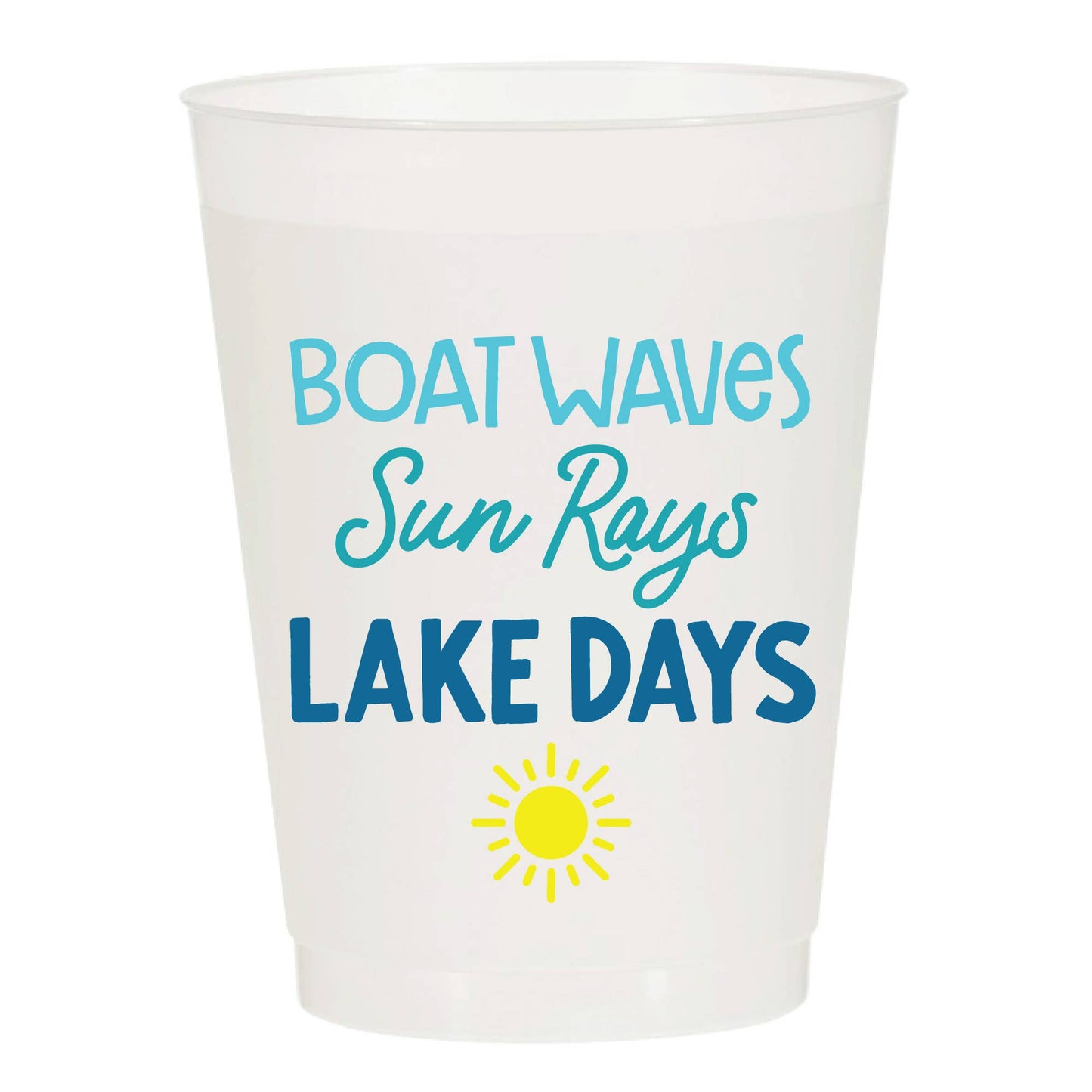 Boat-Waves-Frosted Cups: Pack of 6