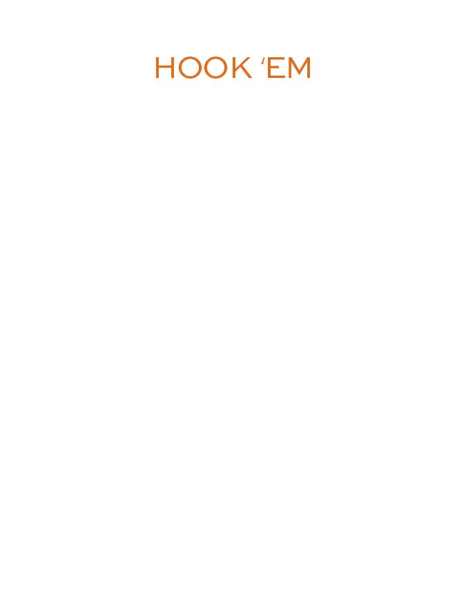 Collegiate Spirit Notepads: Hook Em - San Serif