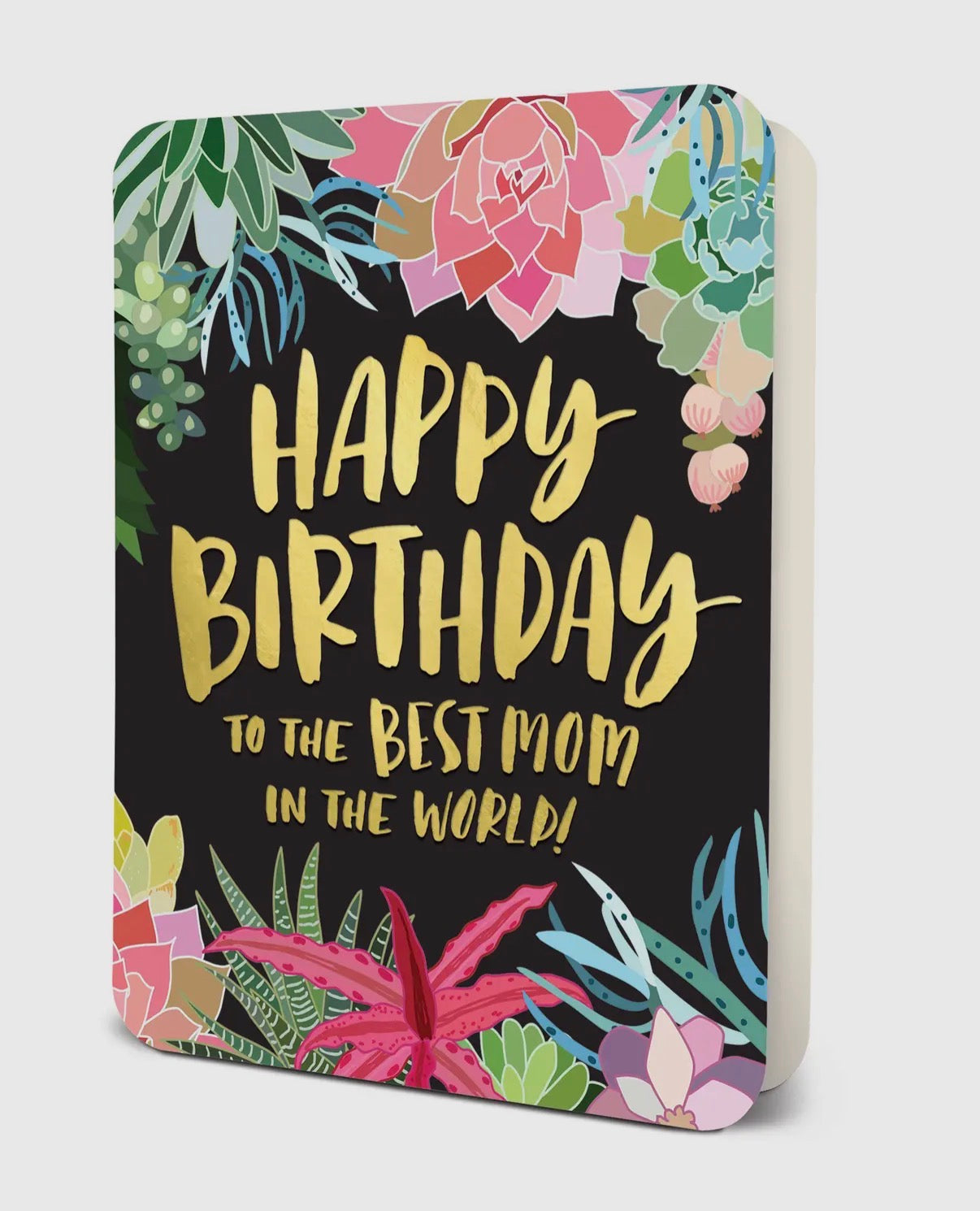 Succulents Best Mom Deluxe Greeting Card